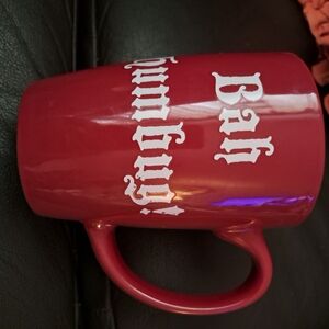 Festive Red Mug with 'Bah Humbug!' Print